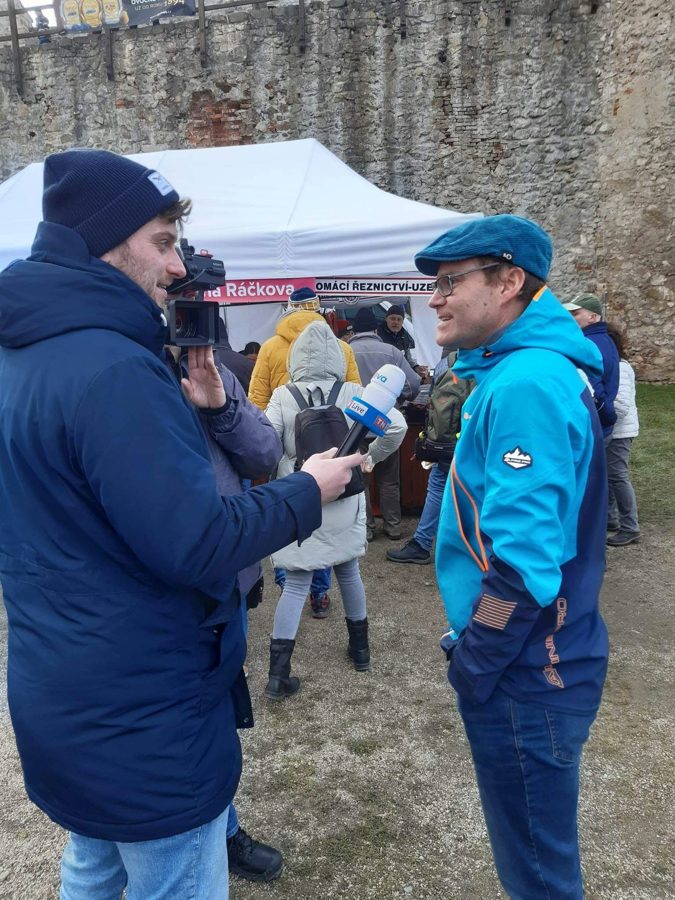 Pavel Pichler v rozhovoru pro televizi na Slavnostech moravského uzeného